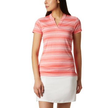 Columbia Omni-Wick Chatter, Polo Coral Para Mujer | 527690-QUM